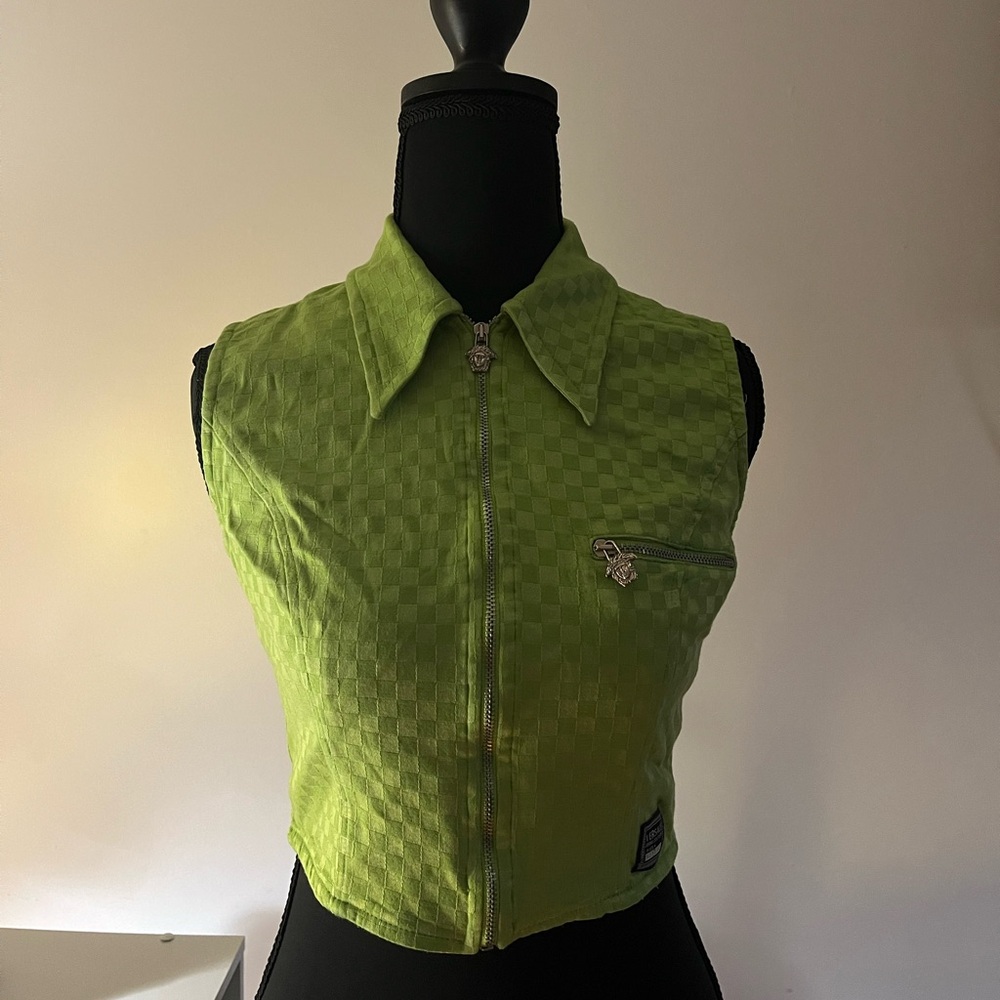 Versace vintage checkered vest